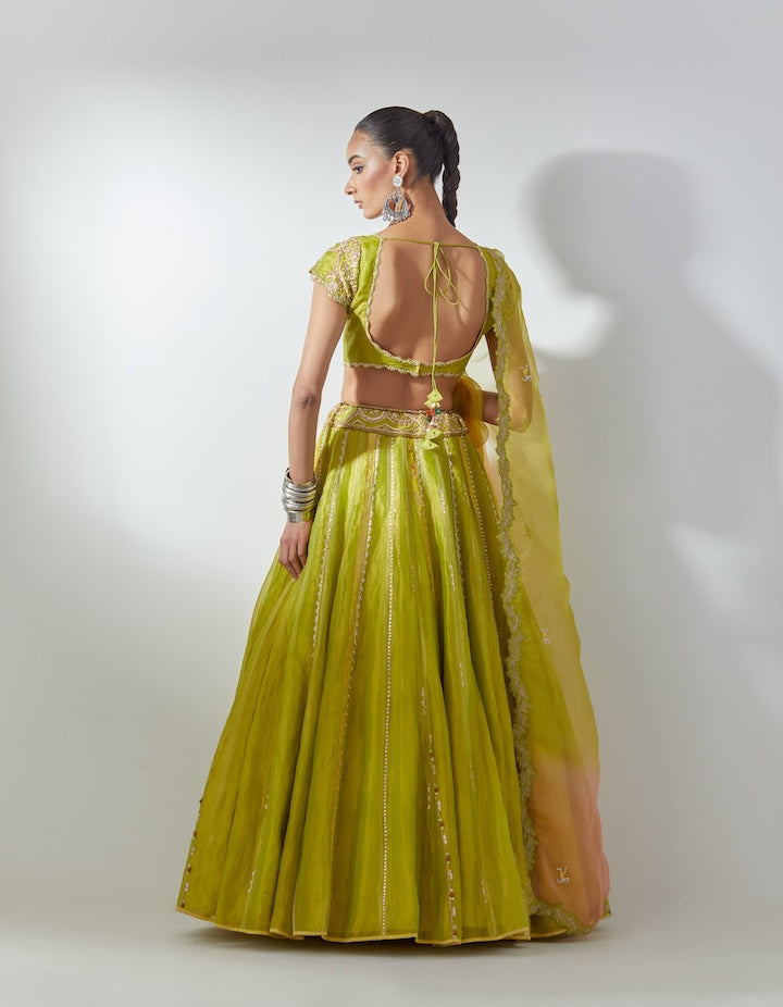 Lime Green Lehenga Set