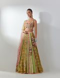 Green Embellished Lehenga Set