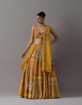 Mustard silk lehenga