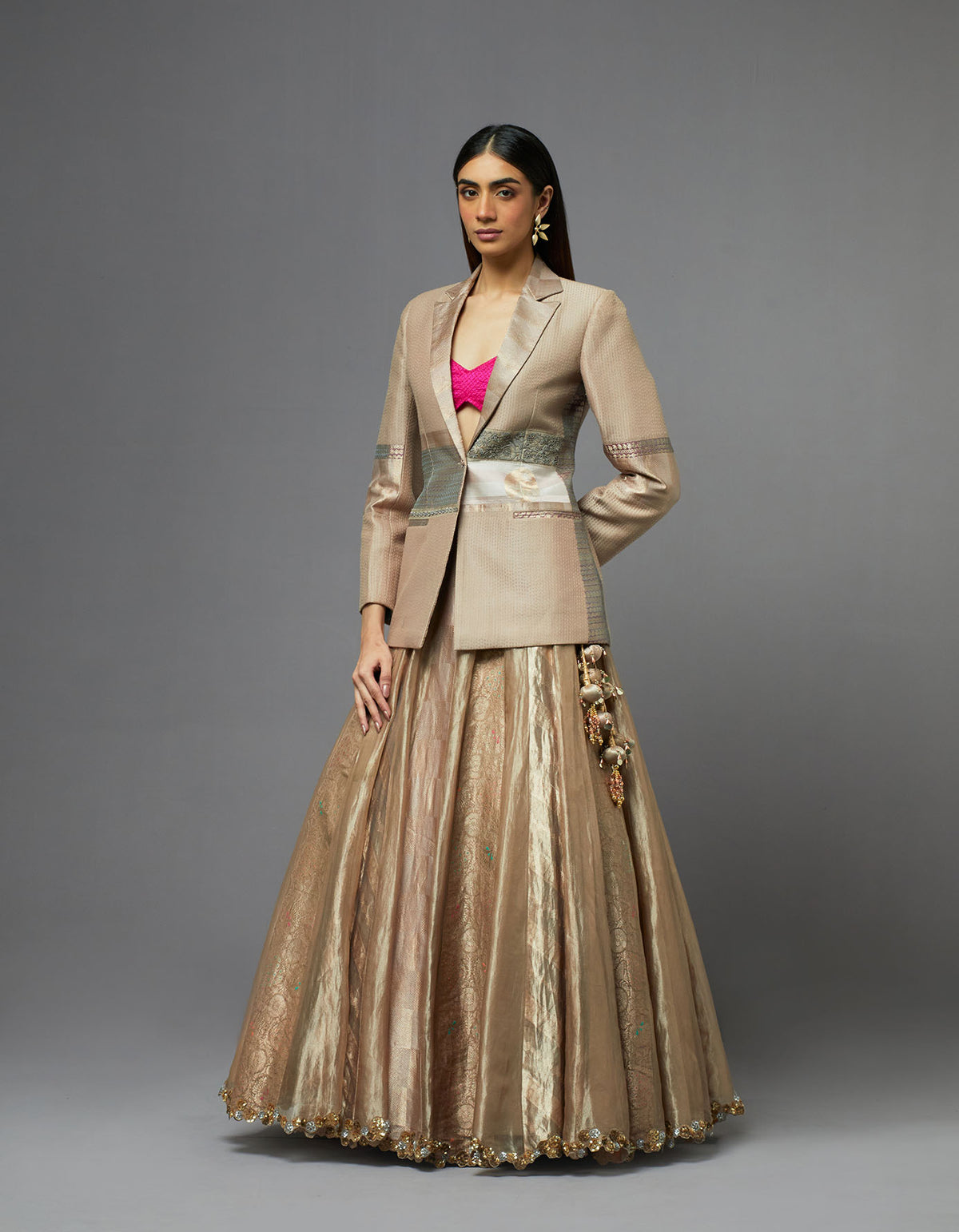 Blazer with Lehenga