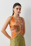 Saffron Heritage Embroidered Corset