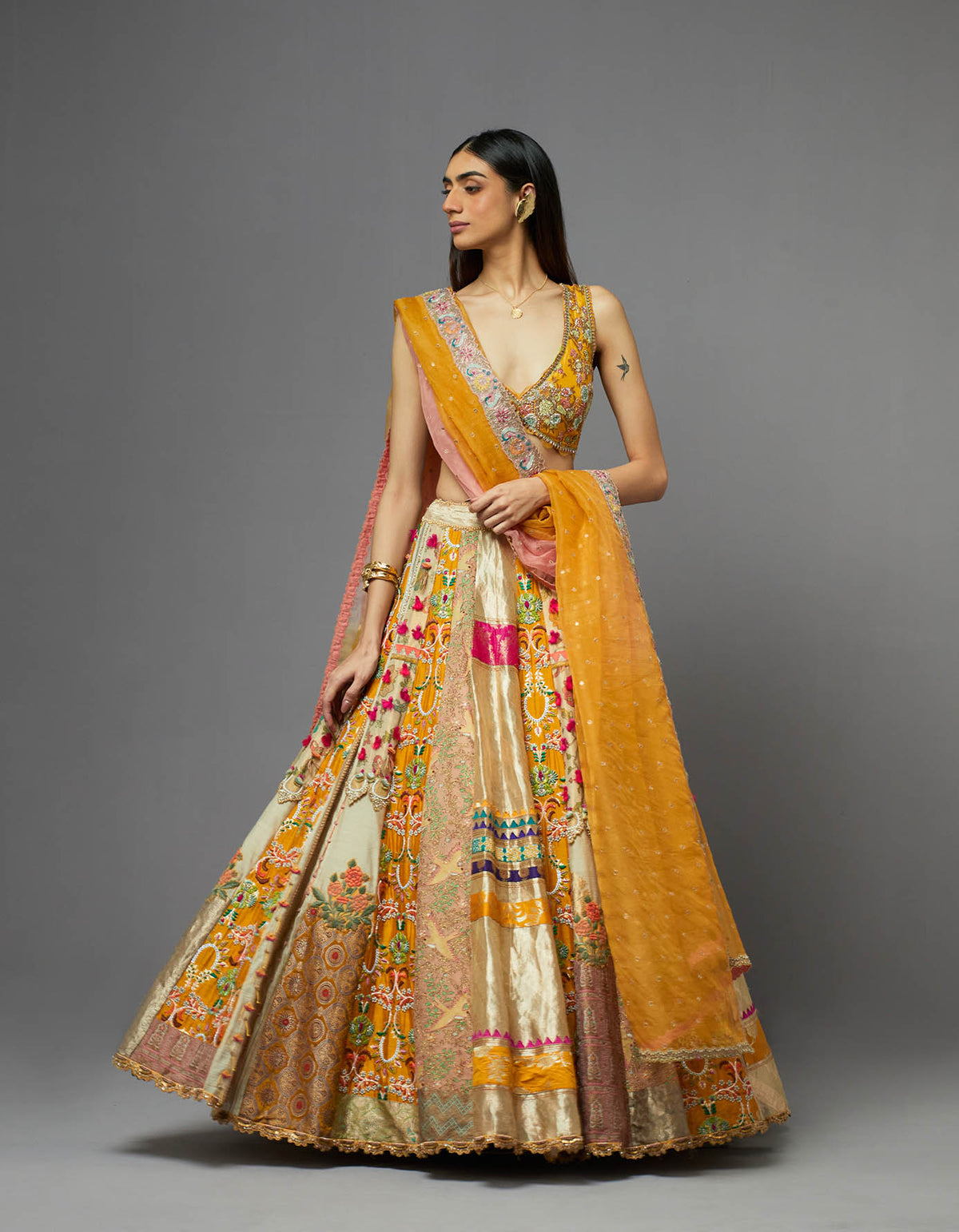 Ivory Multi Lehenga Set