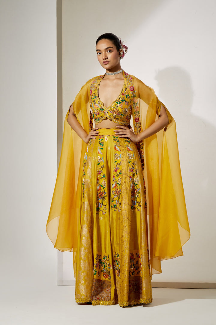 Sunlit Royale Embroidered Sharara Set