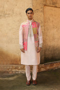 Blush Pink Silk Brocade Patchwork Bandi Set