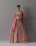 Pink silk lehenga