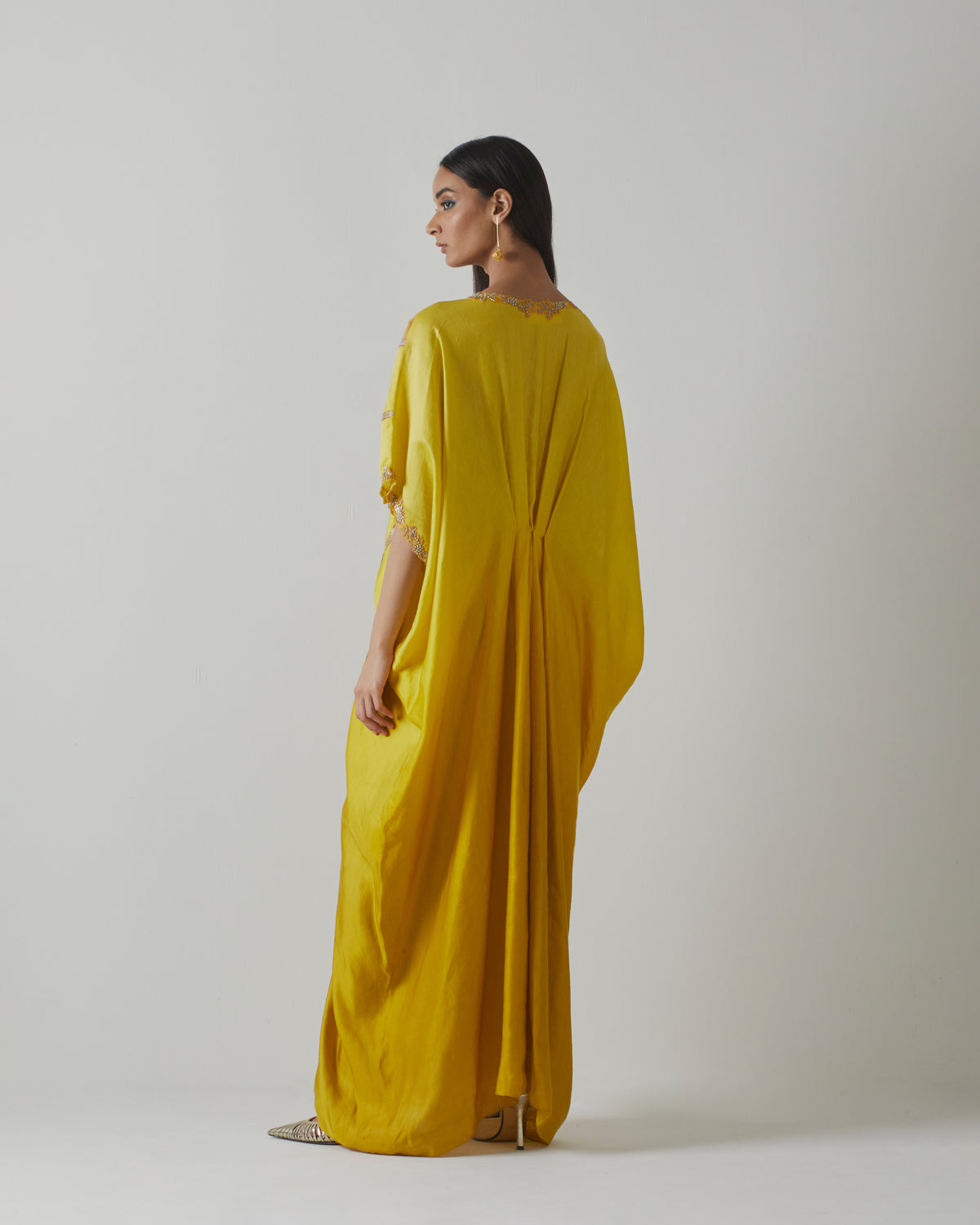 Yellow Floral Kaftan