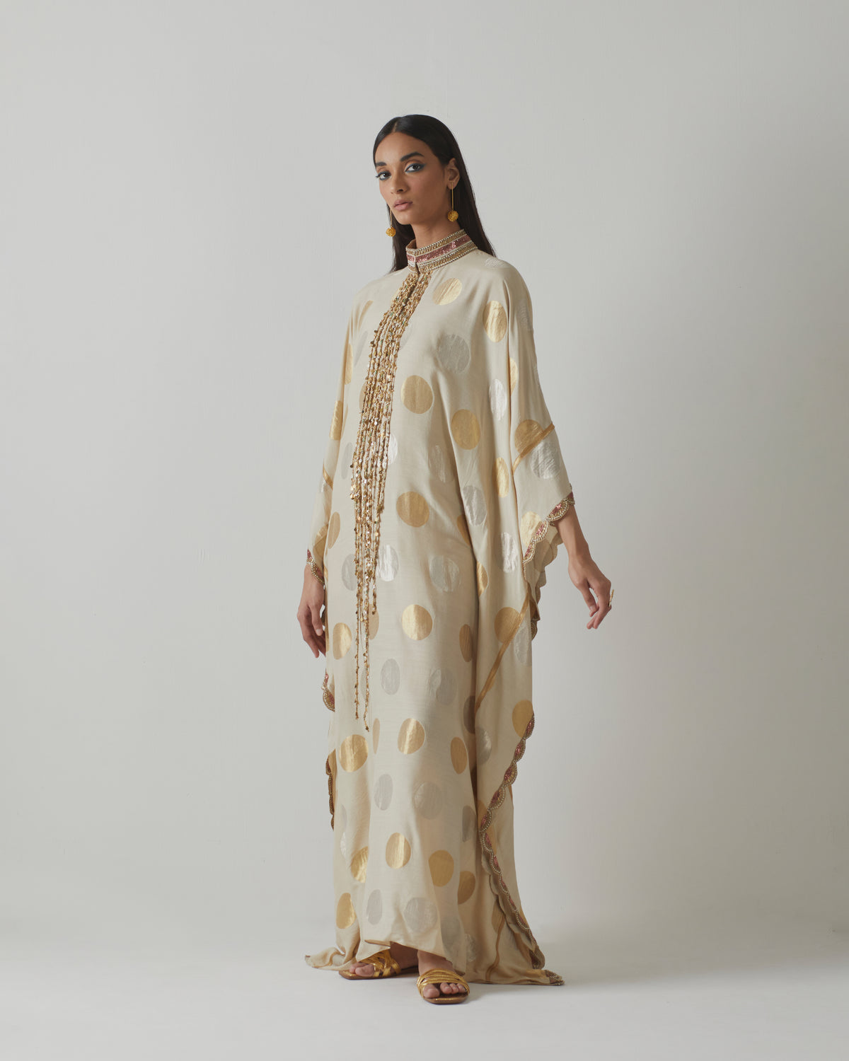 Ivory silk Kaftan