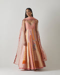 Coral Embroidered Anarkali Set