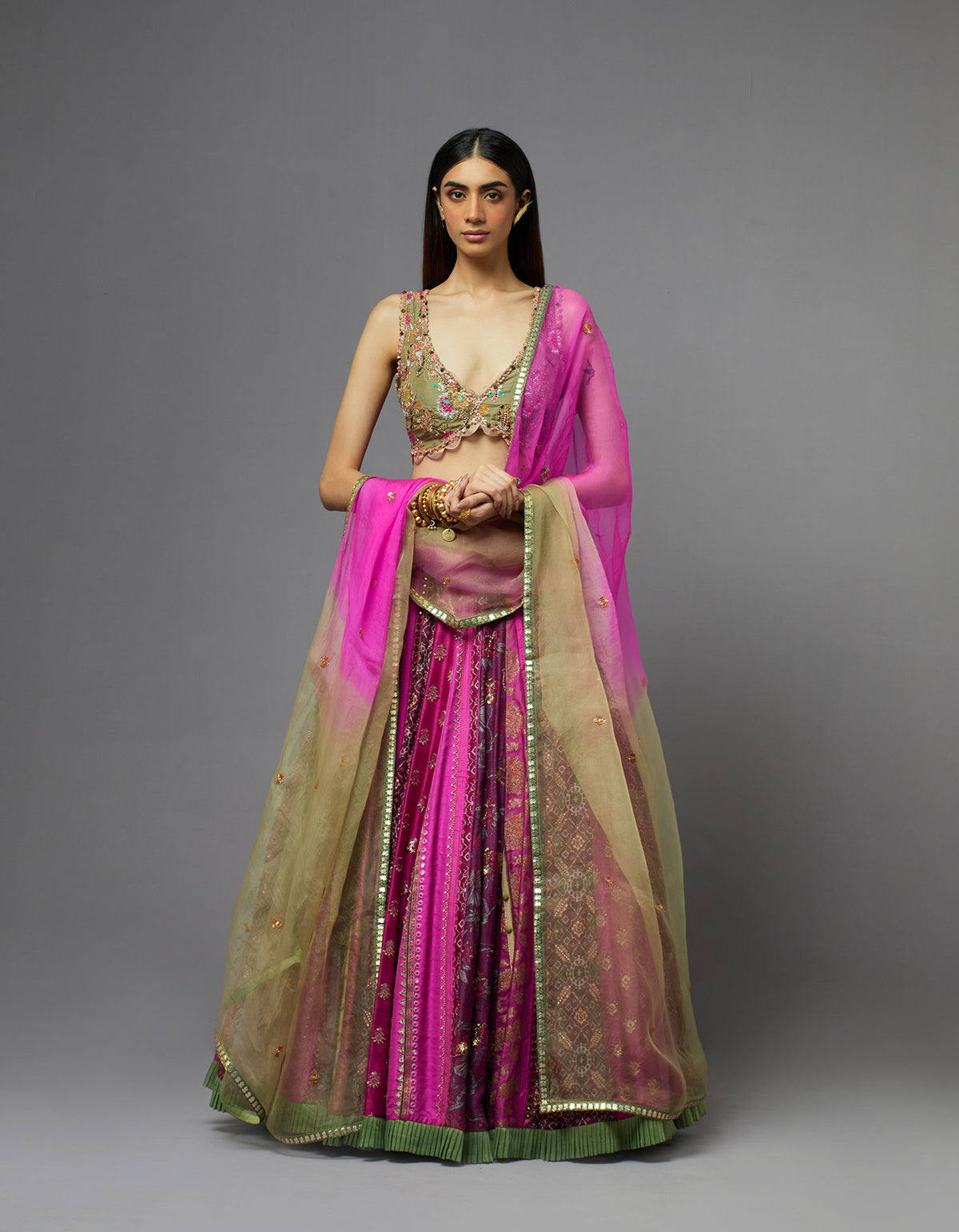 Plum Lehenga Set