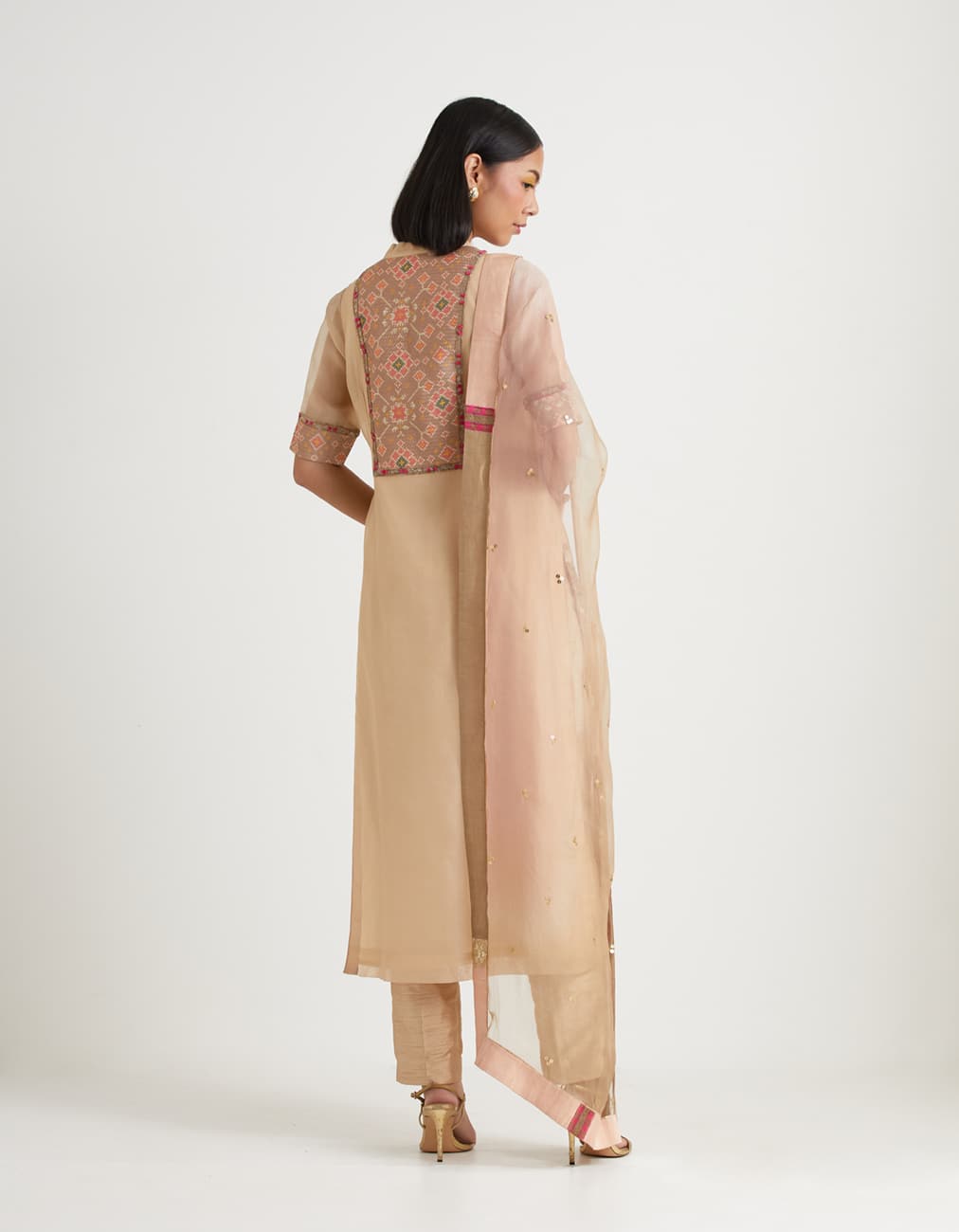 Straight Organza Kurta Set