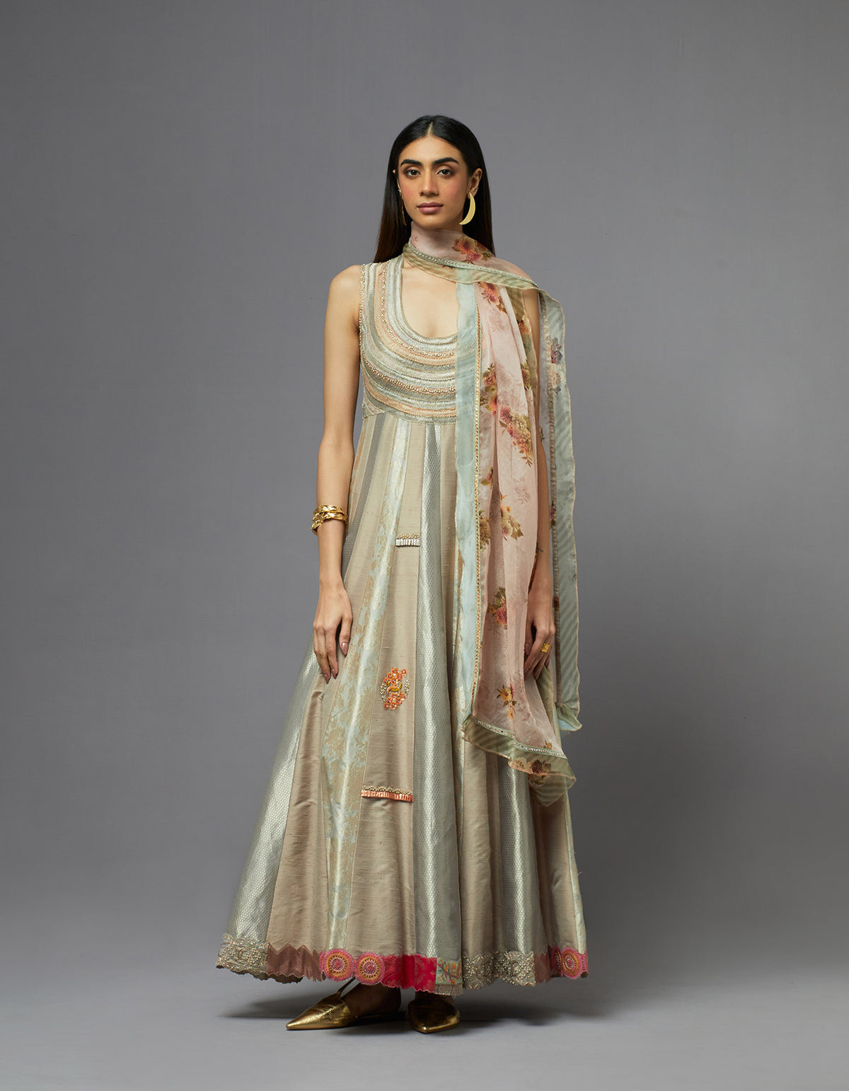 Grey Anarkali