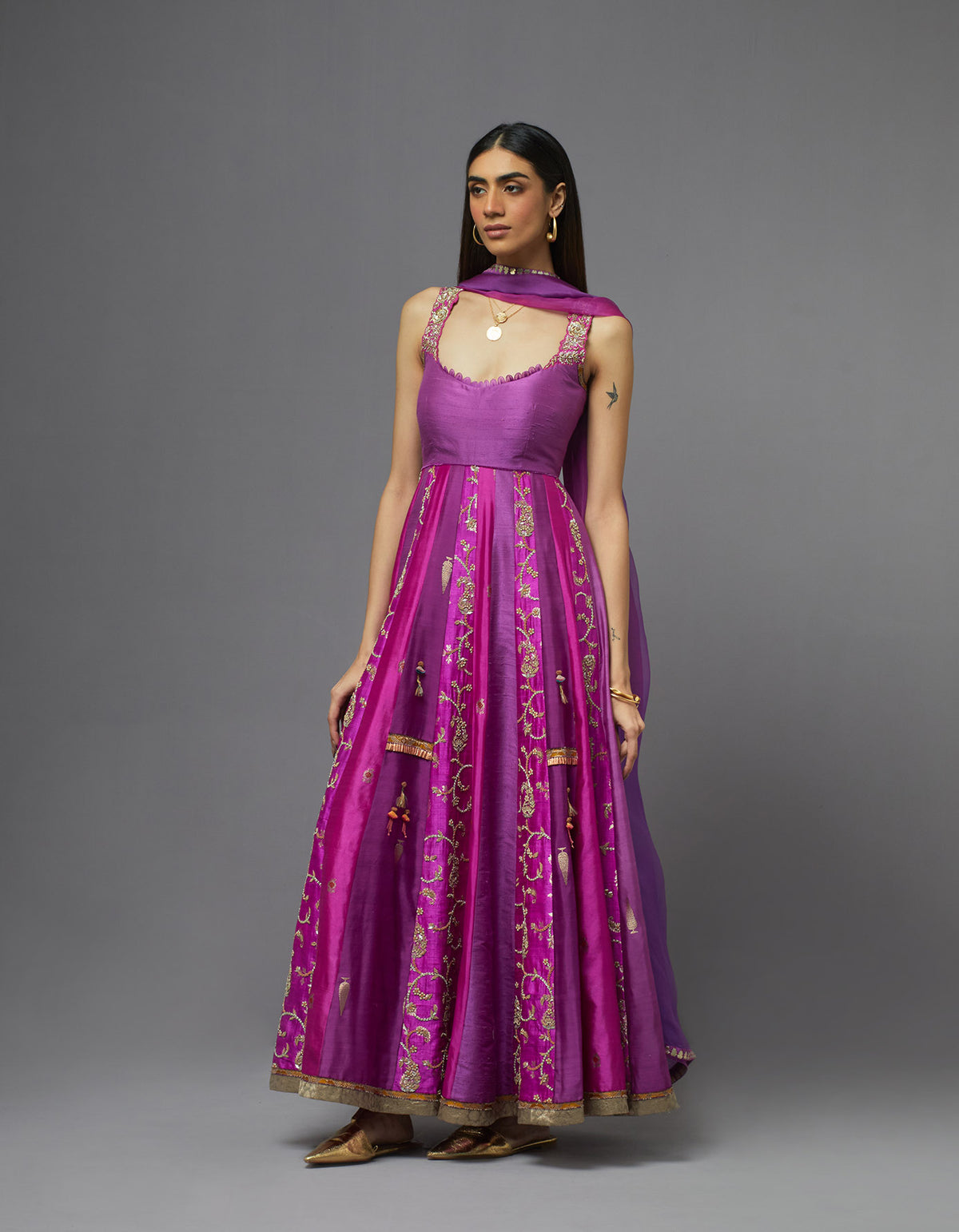 Purple Anarkali