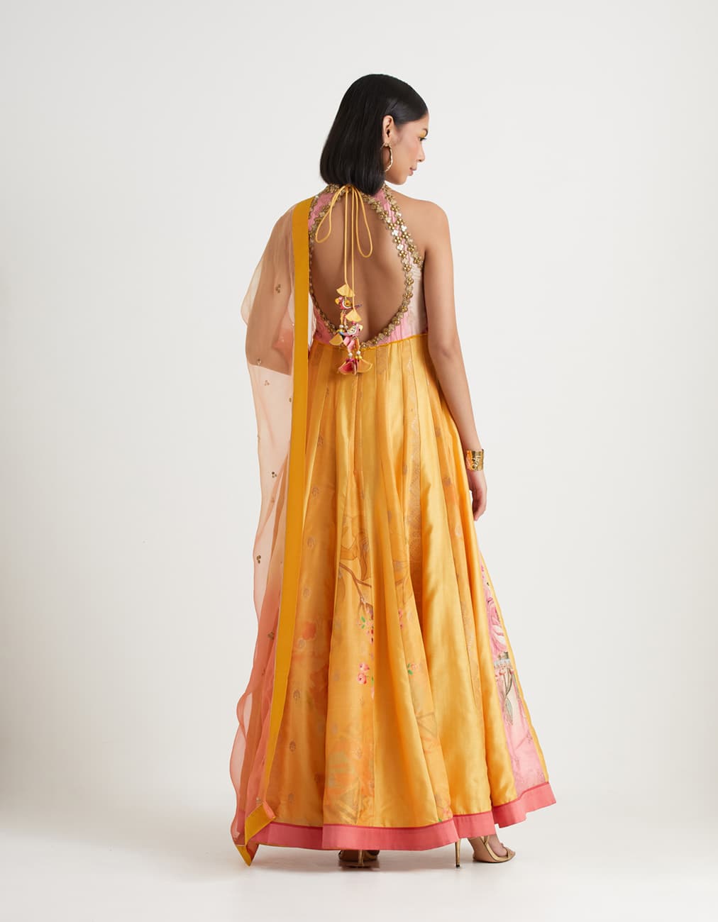 Mustard Anarkali Set