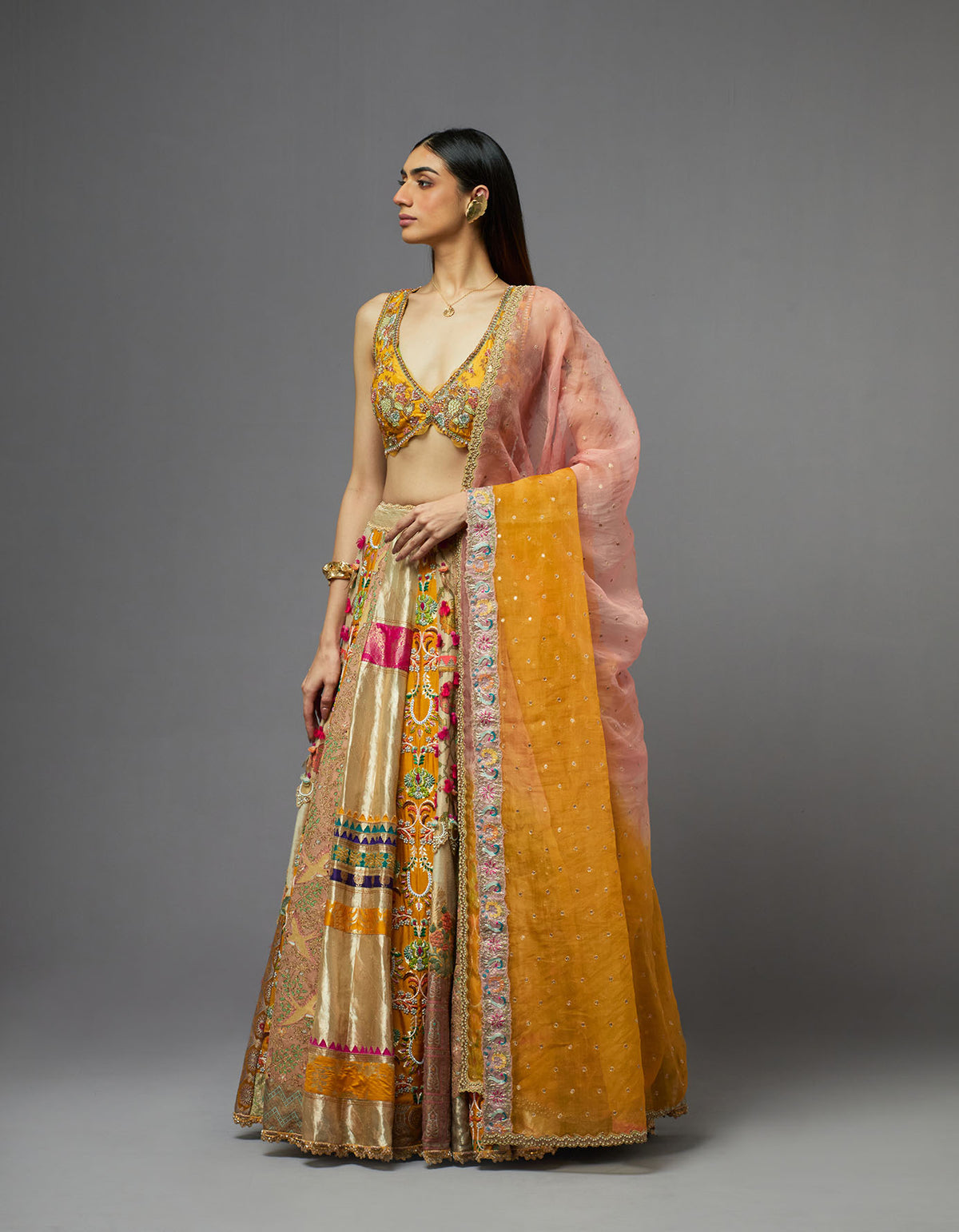 Ivory Multi Lehenga Set