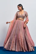 Rose pink lehenga choli dupatta set