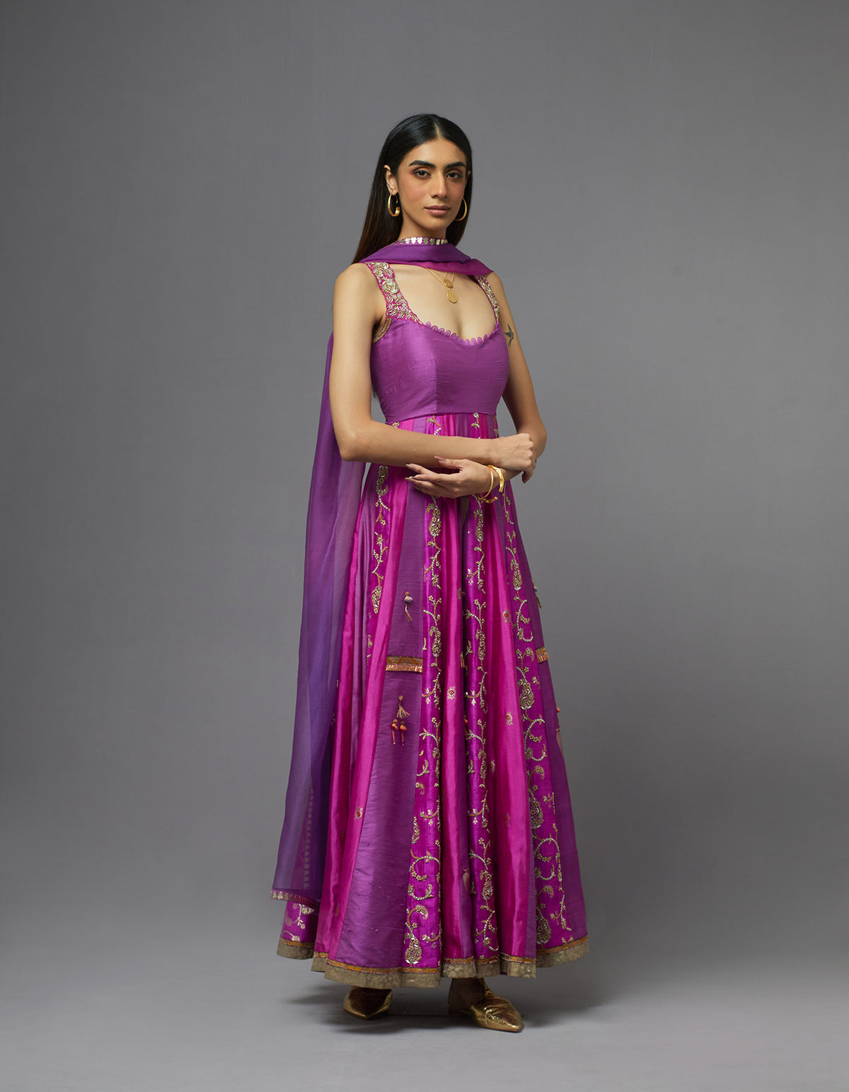 Purple Anarkali