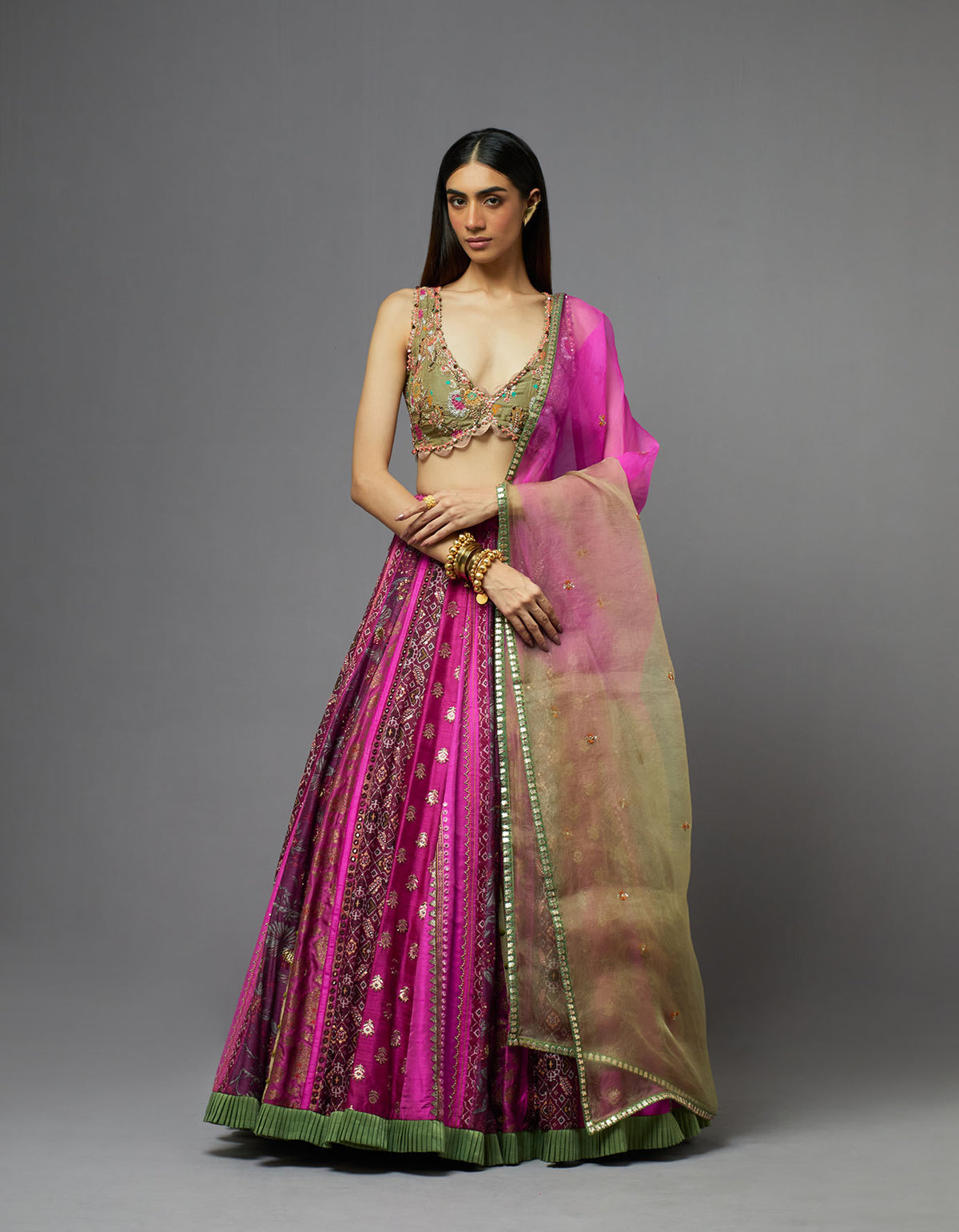 Plum Lehenga Set