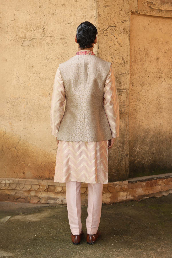 Pink Silk Bundi Set