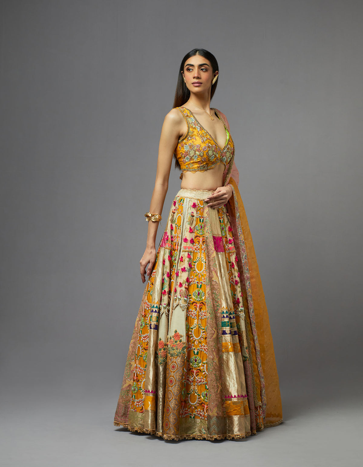 Ivory Multi Lehenga Set