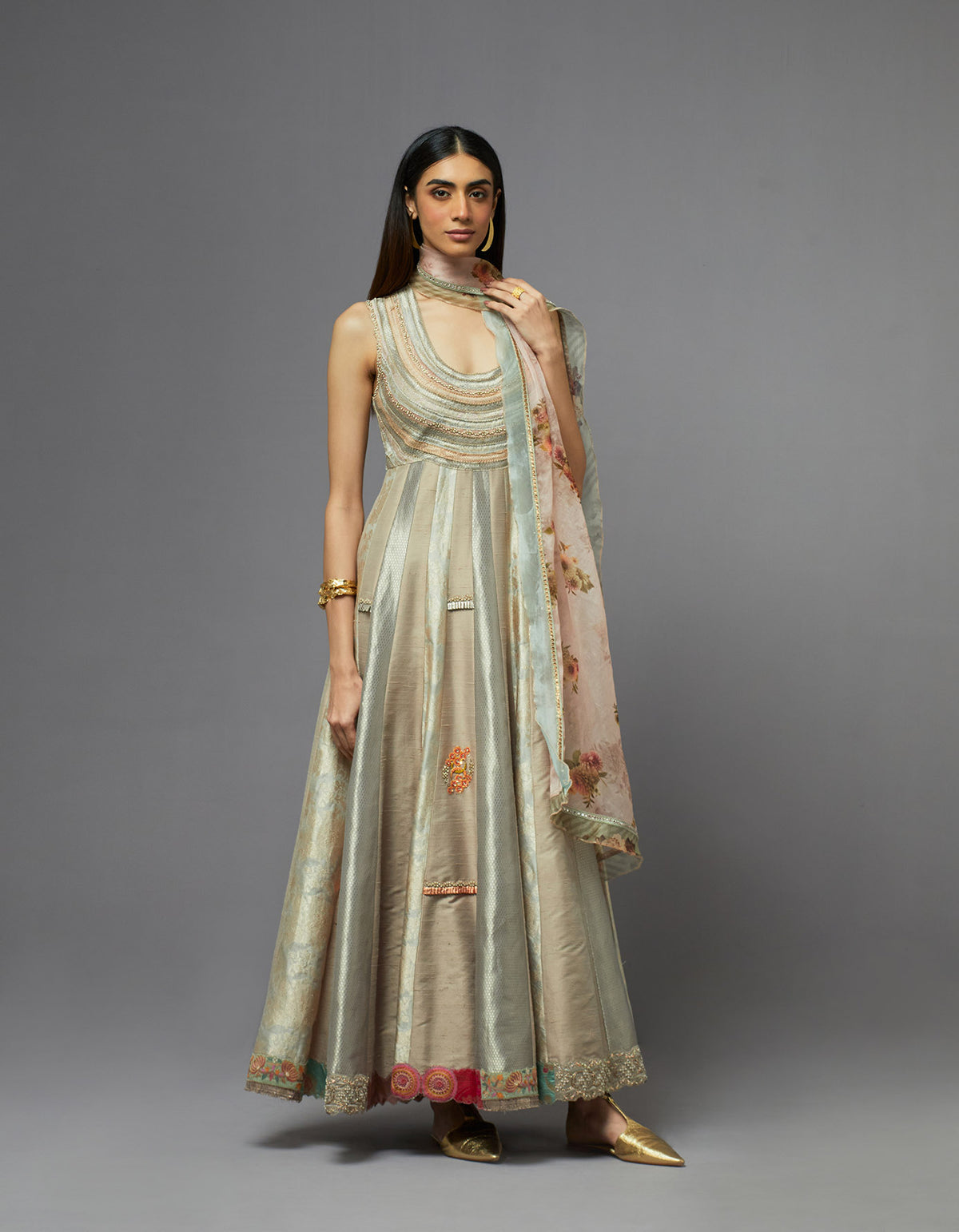 Grey Anarkali