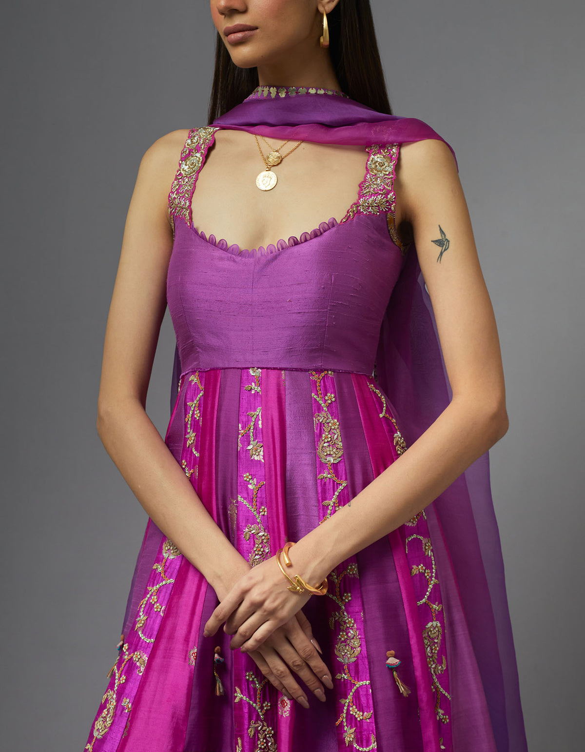 Purple Anarkali