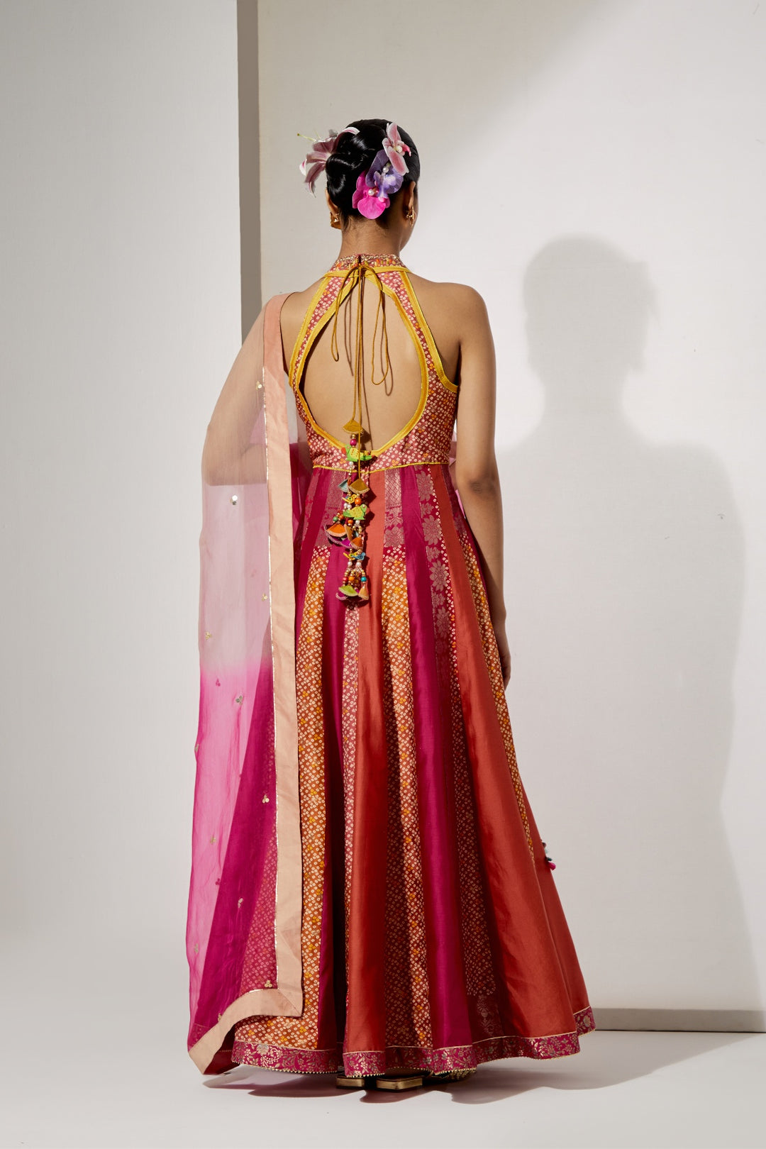 Amber Gulzar Silk Anarkali Set