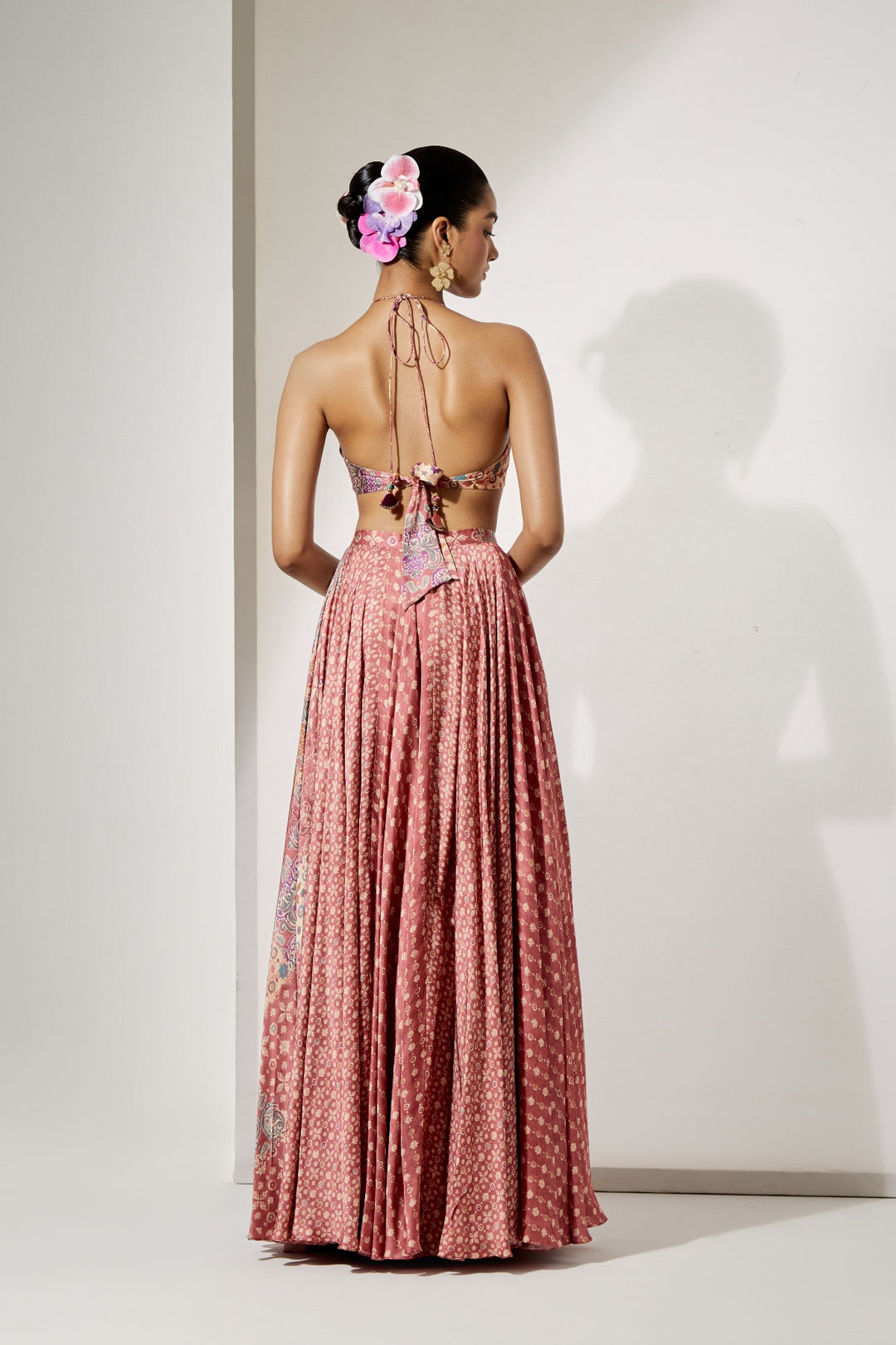 Rosewood Halter Blouse &amp; Skirt Set