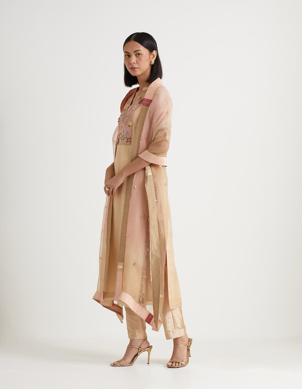 Straight Organza Kurta Set