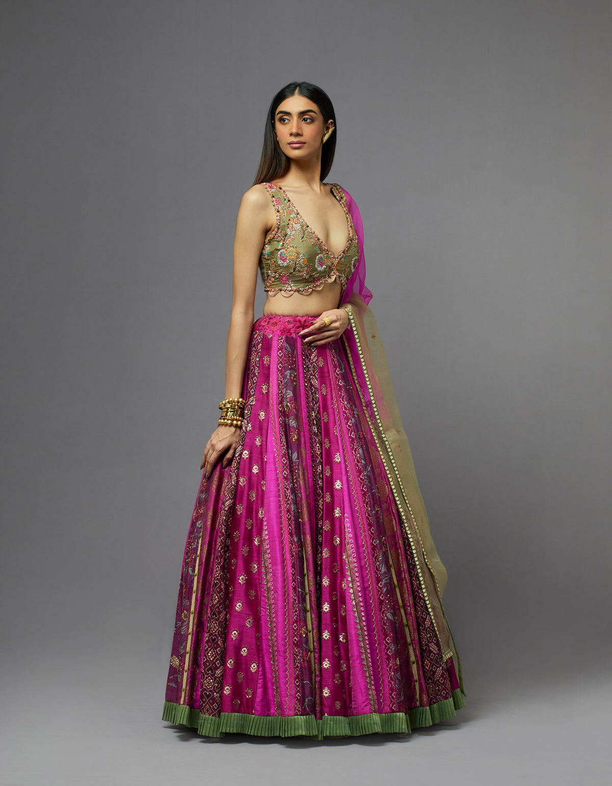 Plum Lehenga Set