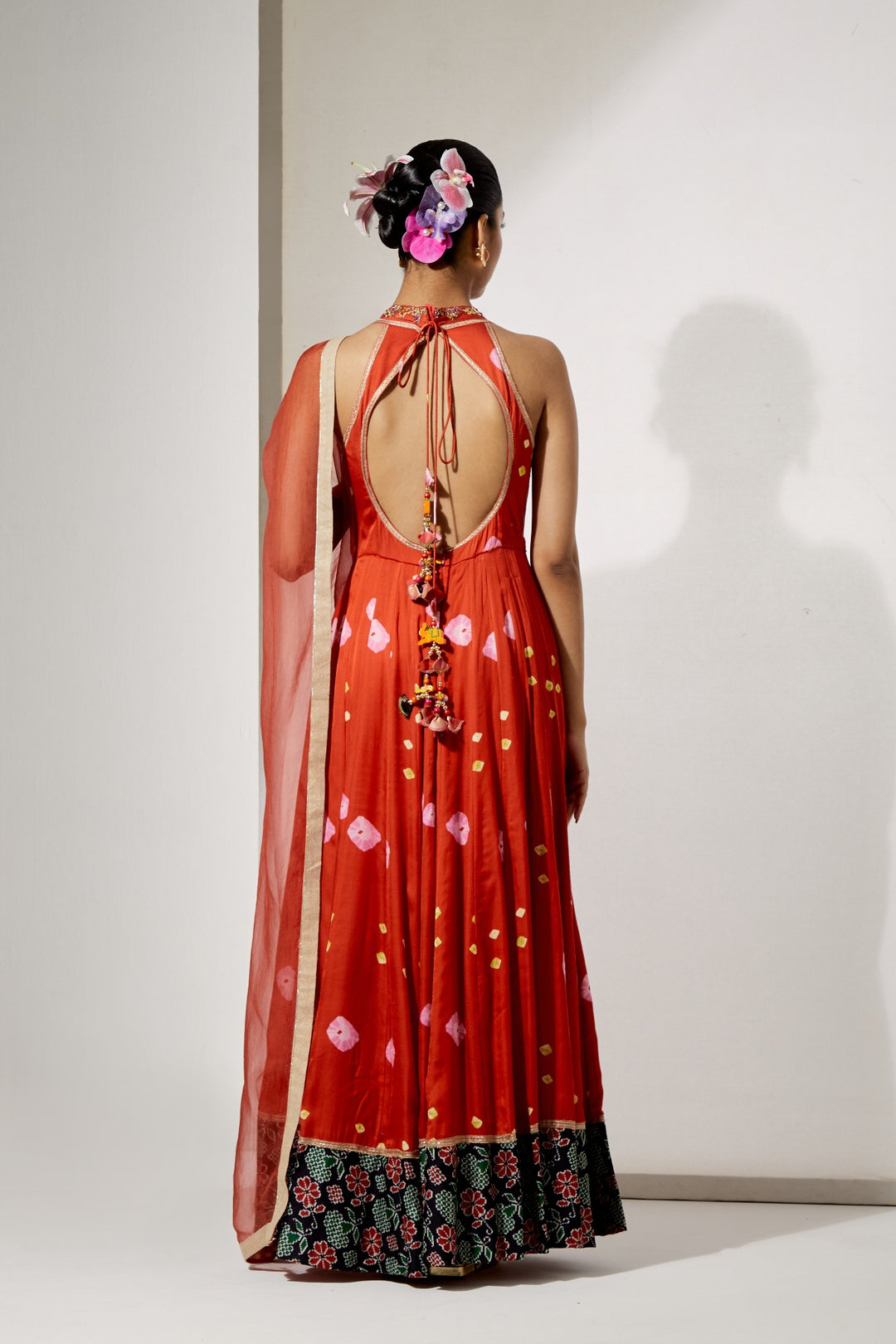 Gulnaar Silk Anarkali Set