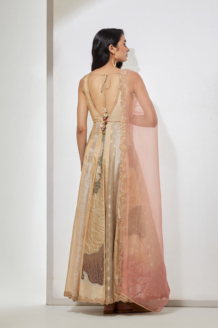 Ivory Embellished Anarkali Set