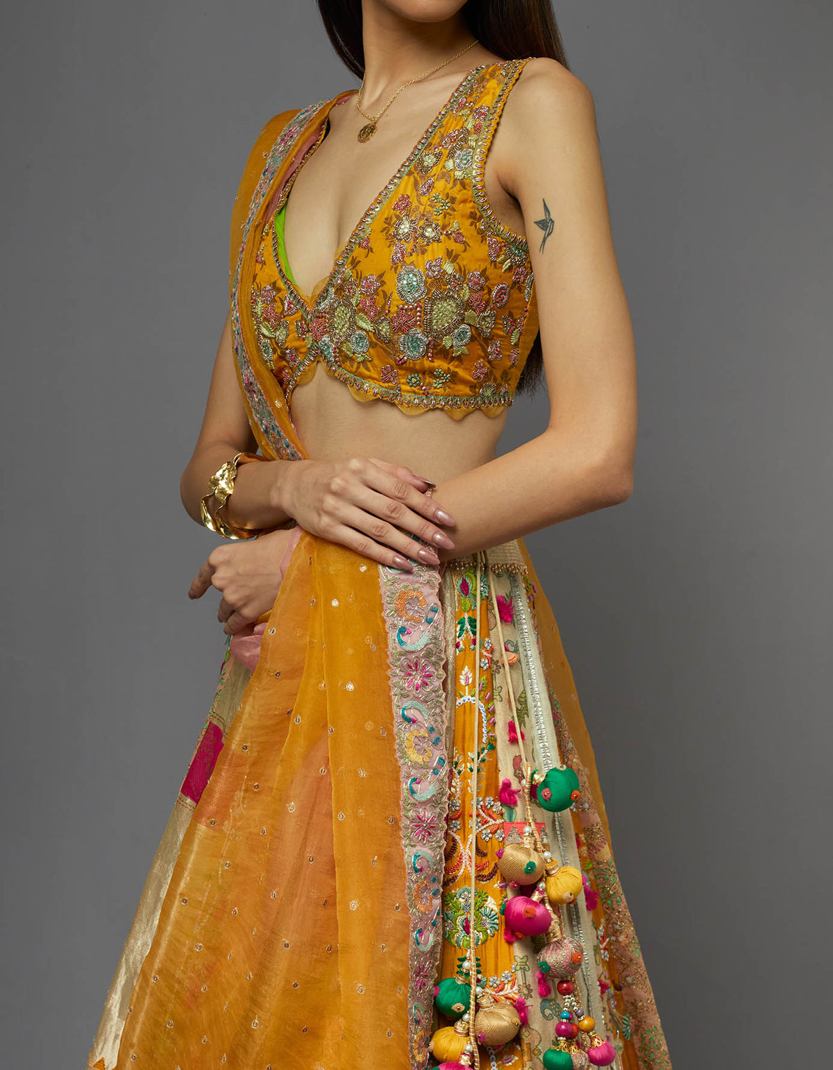 Ivory Multi Lehenga Set