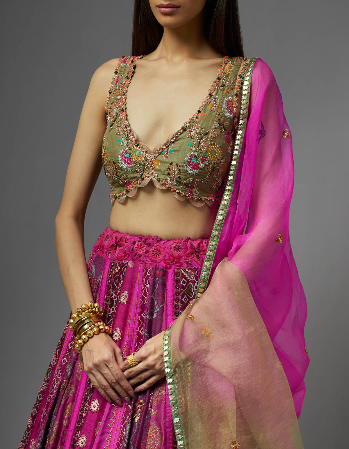 Plum Lehenga Set