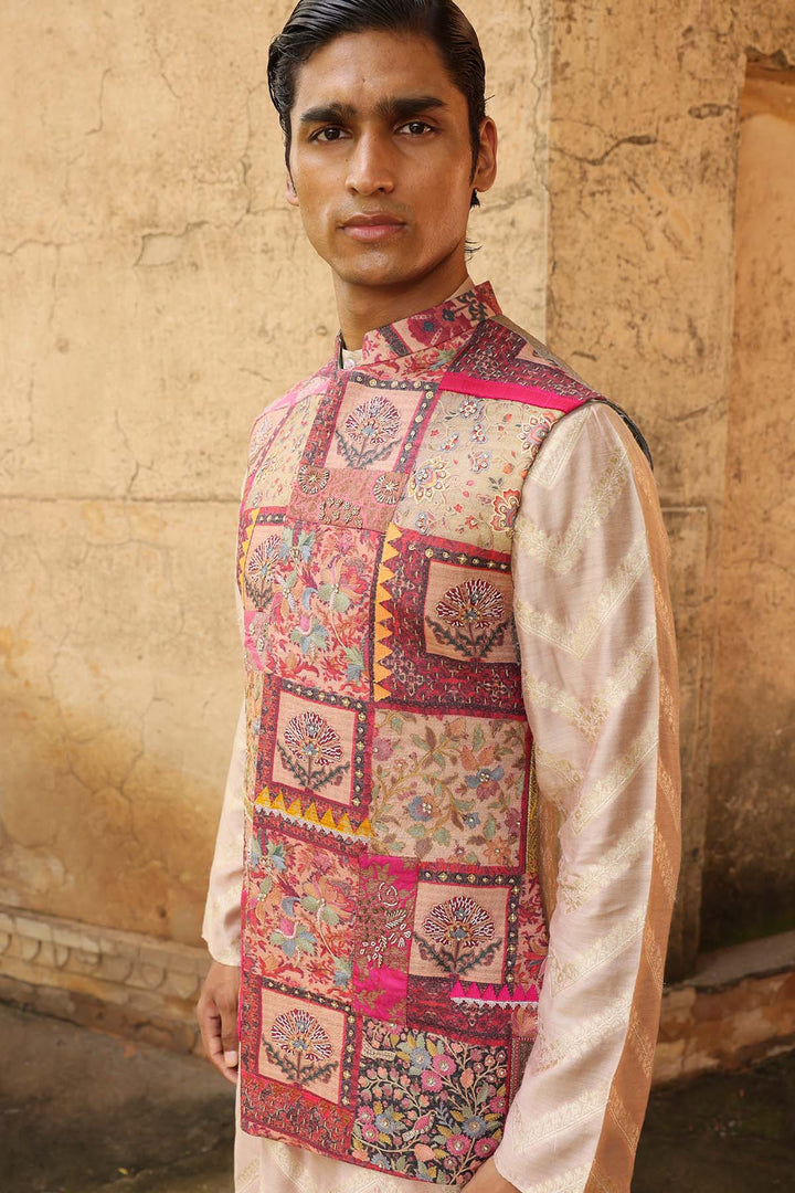Pink Silk Bundi Set