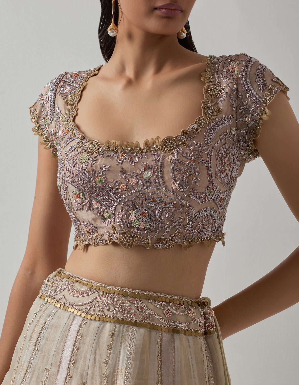 Ivory & Blush Lehenga Set