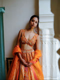 Burnt Orange Lehenga Set