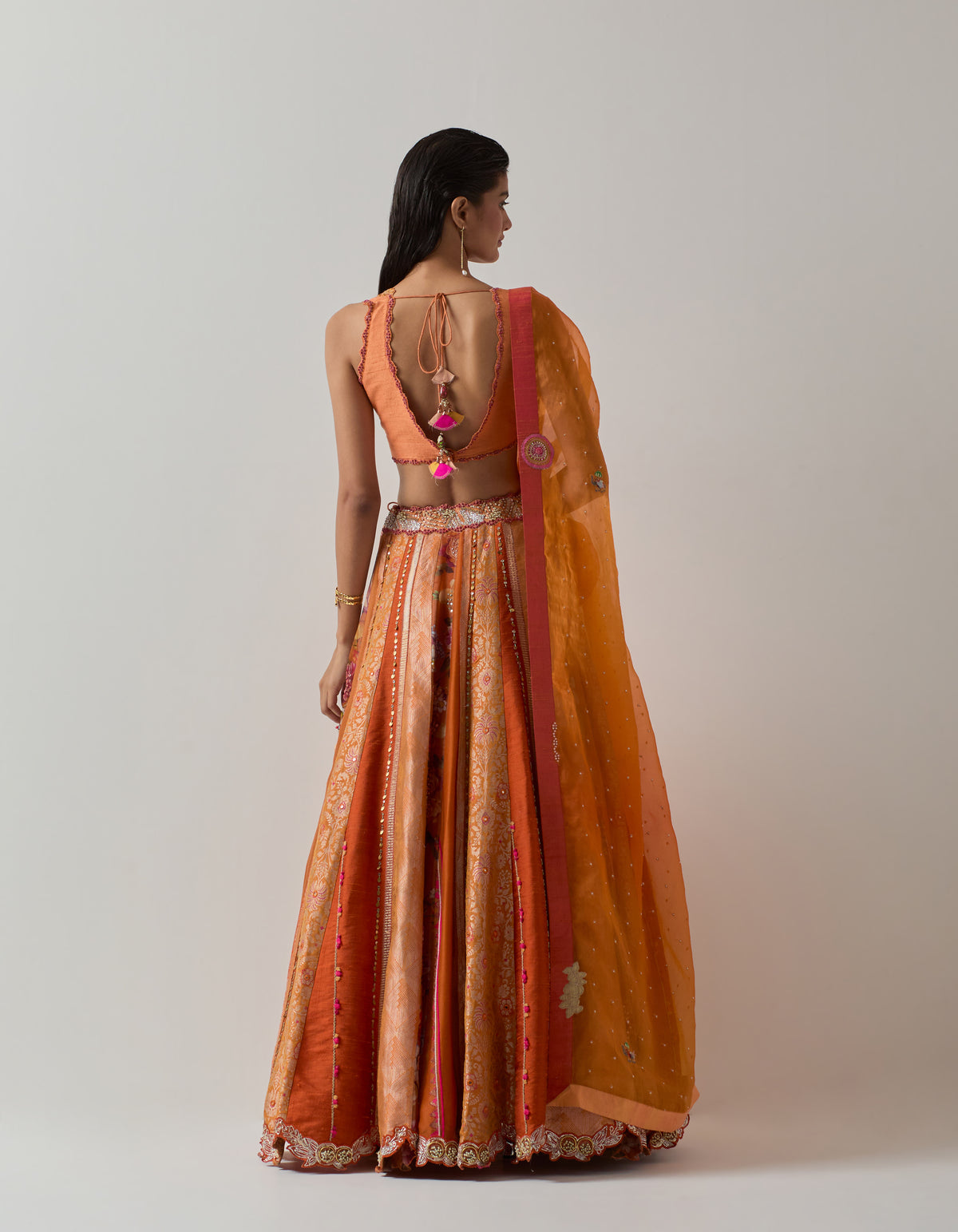 Burnt Orange Lehenga Set