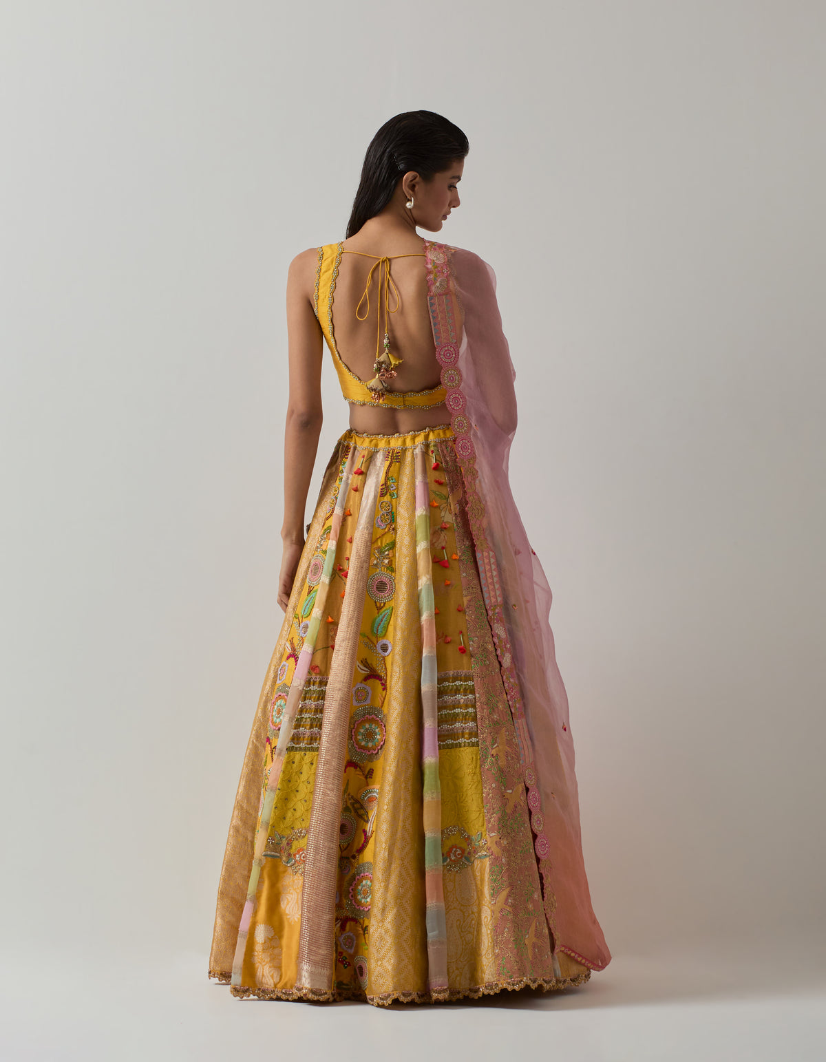 Yellow Floral Lehenga Set