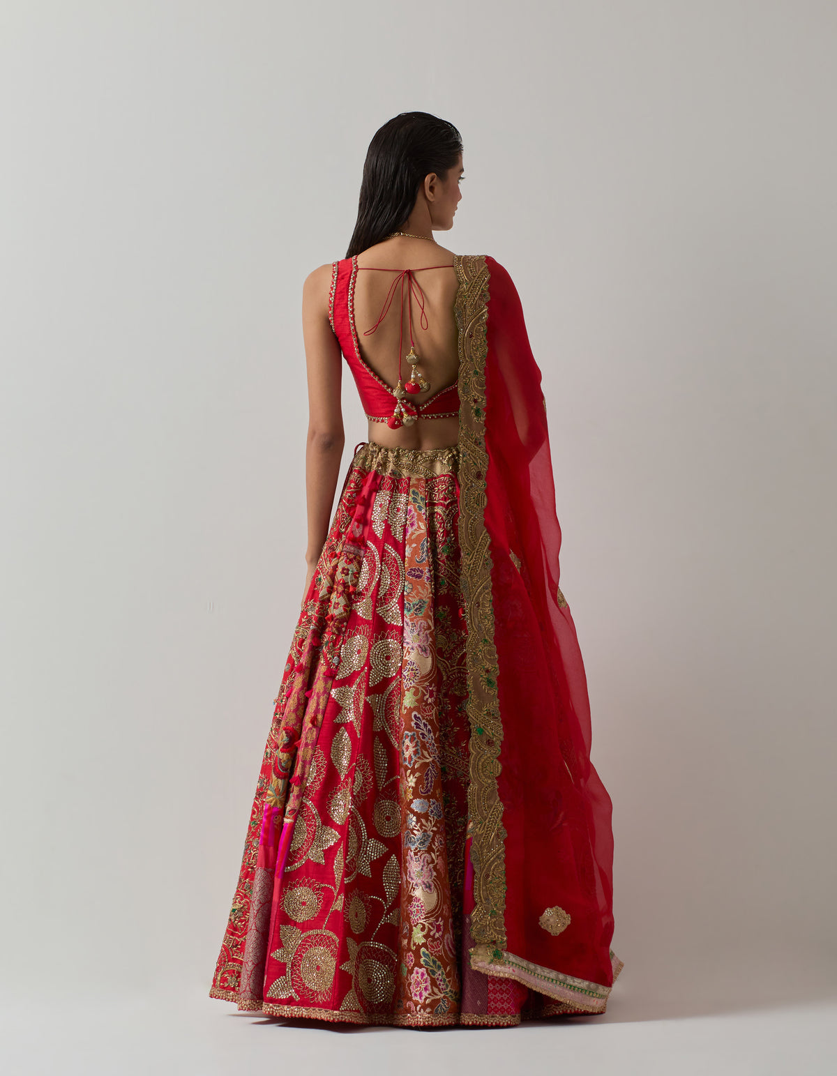 Red Zari Lehenga Set