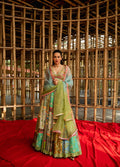 Multi Green Lehenga Set