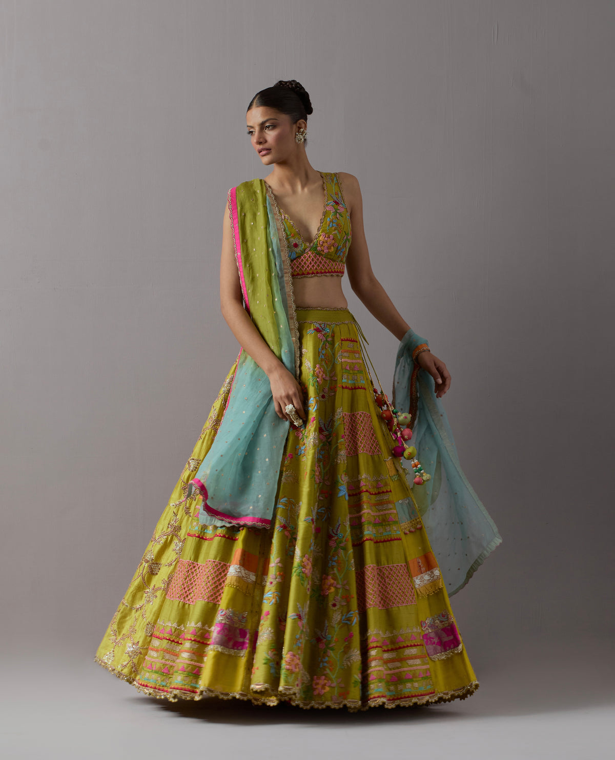 Lime Green Lehenga Set