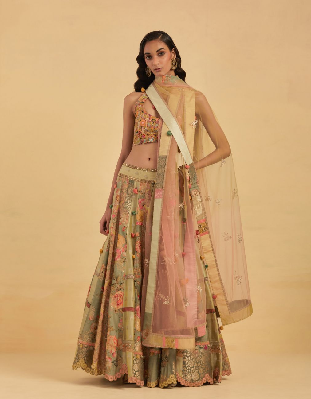 Green Silk Lehenga