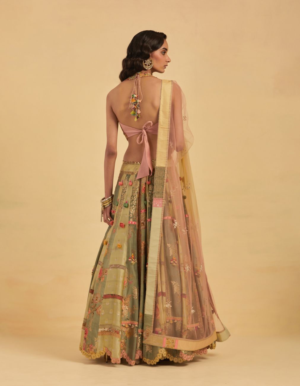 Green Silk Lehenga