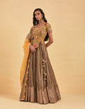 Yellow and Metallic Lehenga Set