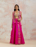 Fuchsia Cape Sharara Set