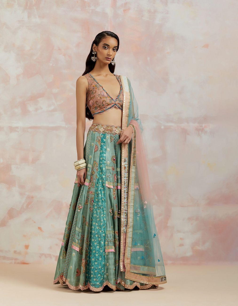 Aqua Blue Lehenga Set