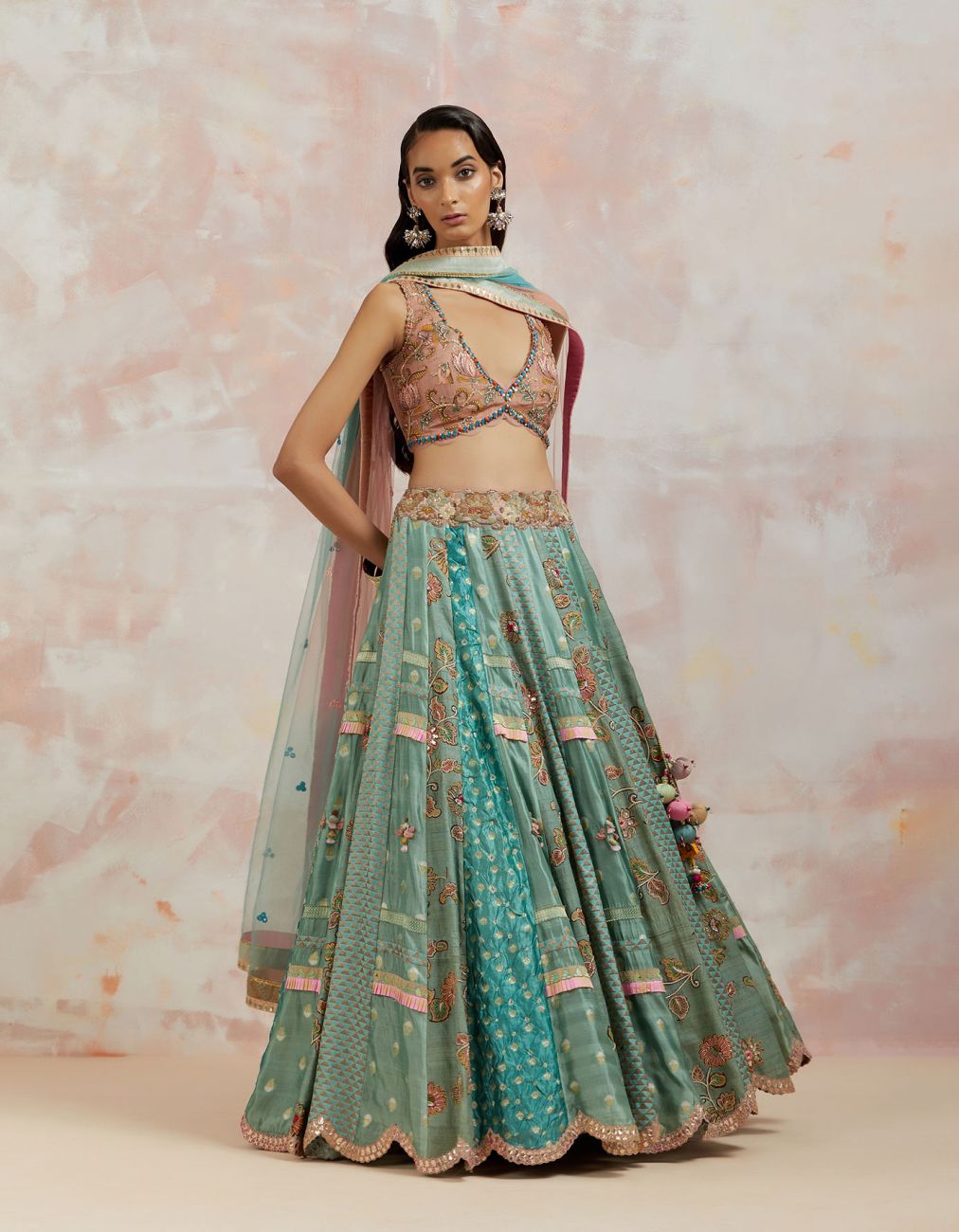 Aqua Blue Lehenga Set