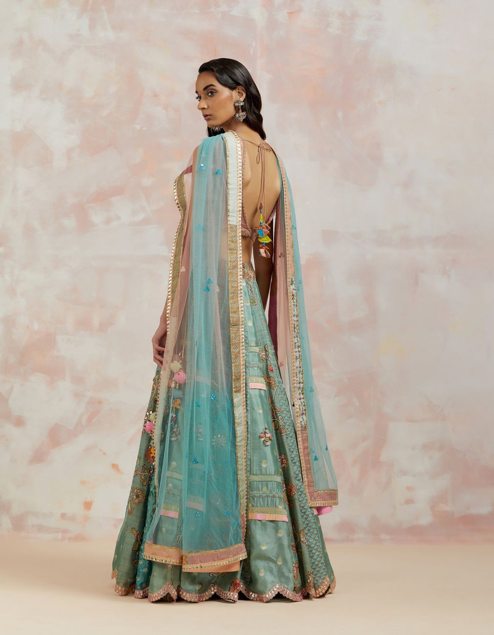 Aqua Blue Lehenga Set