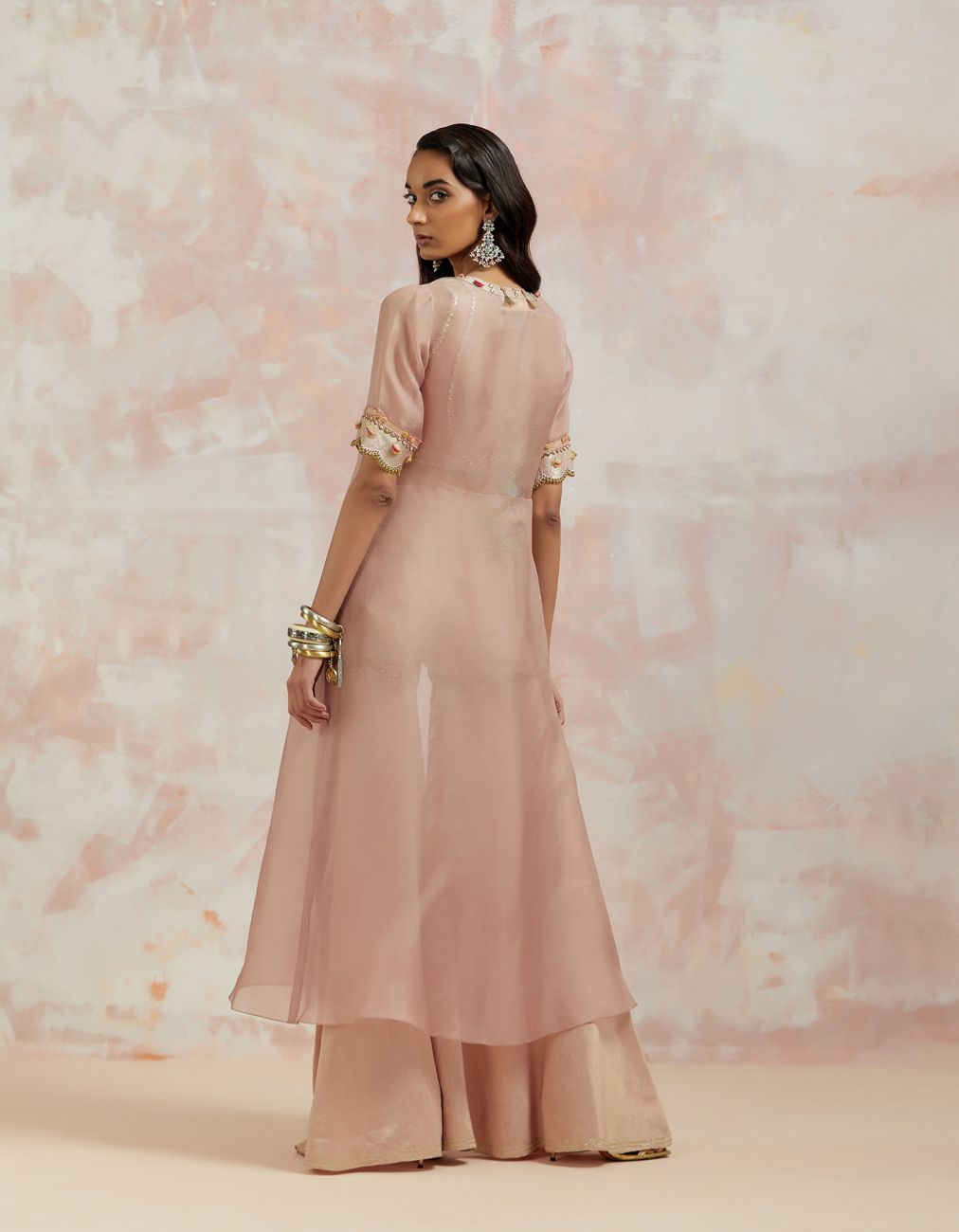 Blush Palazzo Cape Set