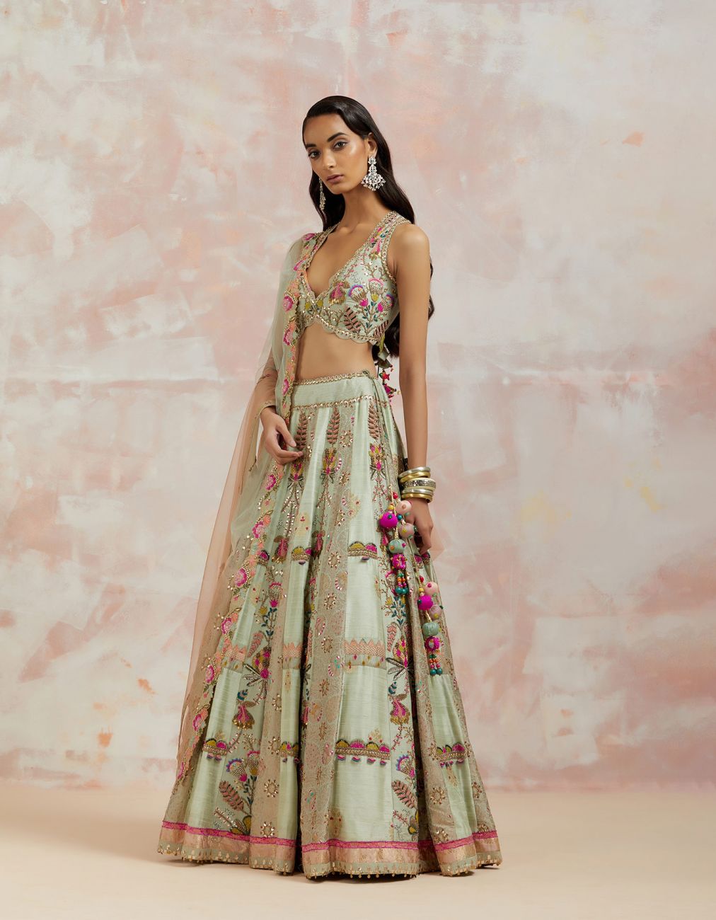 Aqua Lehenga Set